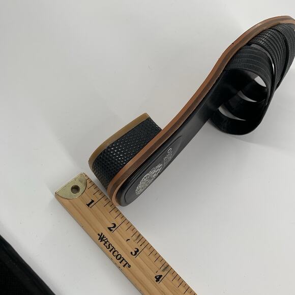 Vince Camuto Ydelle Slip On Mules Sandals Size 7.5 Womens Black Leather Open Toe - Picture 11 of 11